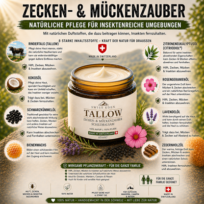 TALLOW ZECKEN & MÜCKENZAUBER SCHILDBALSAM MIT BIO TALLOW